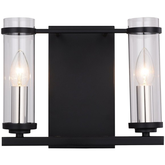 SL334.401.02 Бра ST-Luce Черный, Никель/Прозрачный E14 2*60W BICHERO SL334.401.02 Бра ST-Luce Черный, Никель/Прозрачный E14 2*60W BICHERO
