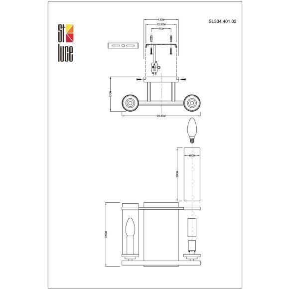 SL334.401.02 Бра ST-Luce Черный, Никель/Прозрачный E14 2*60W BICHERO SL334.401.02 Бра ST-Luce Черный, Никель/Прозрачный E14 2*60W BICHERO