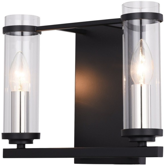SL334.401.02 Бра ST-Luce Черный, Никель/Прозрачный E14 2*60W BICHERO SL334.401.02 Бра ST-Luce Черный, Никель/Прозрачный E14 2*60W BICHERO