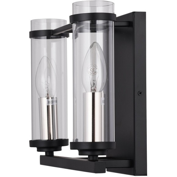 SL334.401.02 Бра ST-Luce Черный, Никель/Прозрачный E14 2*60W BICHERO SL334.401.02 Бра ST-Luce Черный, Никель/Прозрачный E14 2*60W BICHERO