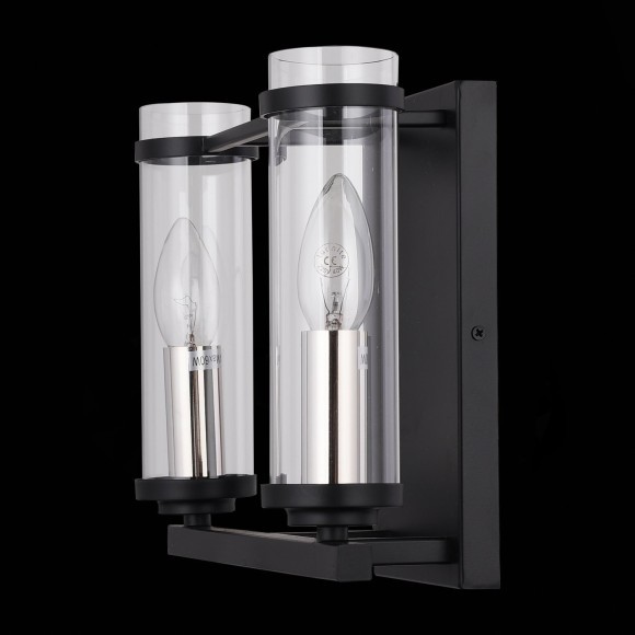 SL334.401.02 Бра ST-Luce Черный, Никель/Прозрачный E14 2*60W BICHERO SL334.401.02 Бра ST-Luce Черный, Никель/Прозрачный E14 2*60W BICHERO