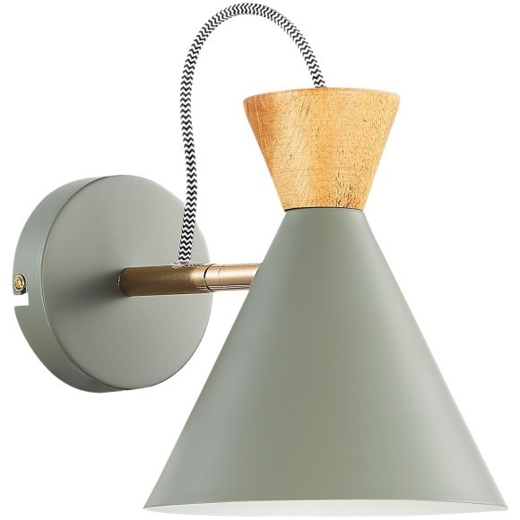 SLE125111-01 Светильник настенный Серый, Золотистый/Серый, Темное дерево E14 1*40W MODICA