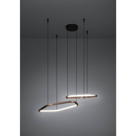 390507 Светодиодный подвес с регулировкой цветовой температуры ESTRELLA, 1X30W(LED) ,2200-6500K, 5200lm, алюминий, сталь, бронзовый, черный, белый 390507 Светодиодный подвес с регулировкой цветовой температуры ESTRELLA, 1X30W(LED) ,2200-6500K, 5200lm, алюминий, сталь, бронзовый, черный, белый
