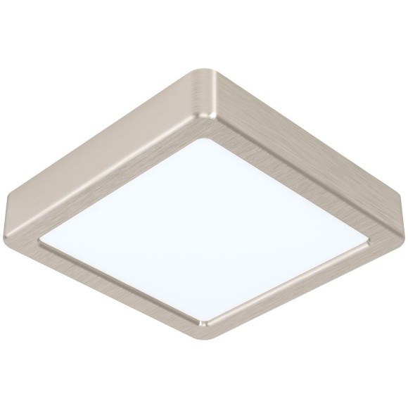99239 Светодиодный накладной светильник FUEVA 5, 10,5W (LED), 160х160, H28, 1200lm, 3000K, сталь, нике
