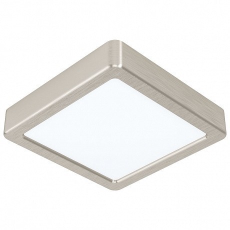 99239 Светодиодный накладной светильник FUEVA 5, 10,5W (LED), 160х160, H28, 1200lm, 3000K, сталь, нике