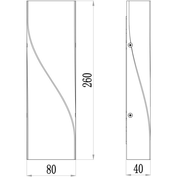 Уличный настенный светильник Maytoni O040WL-L11B3K TWIST IP65 светодиодный LED 11W