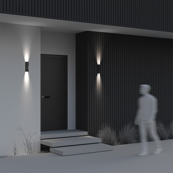 Уличный настенный светильник Maytoni O040WL-L11B3K TWIST IP65 светодиодный LED 11W