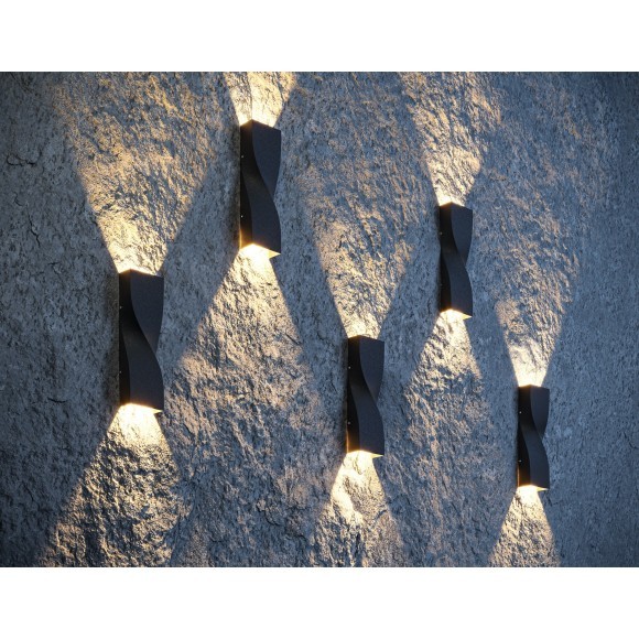 Уличный настенный светильник Maytoni O040WL-L11B3K TWIST IP65 светодиодный LED 11W