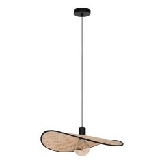 44044 MARYWELL Подвесной светильник с плафоном из бамбука, 1xE27, 40Вт, сталь, черный/коричневый 44044 MARYWELL Подвесной светильник с плафоном из бамбука, 1xE27, 40Вт, сталь, черный/коричневый