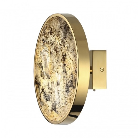 5079/15WL L-VISION ODL24 зол./серо-бежевый/металл/натур.камень/акрил Настенн.светильн. с переключ.цветов.темпер. LED 15W 3000К/4000K/6000K BERGI 5079/15WL L-VISION ODL24 зол./серо-бежевый/металл/натур.камень/акрил Настенн.светильн. с переключ.цветов.темпер. LED 15W 3000К/4000K/6000K BERGI