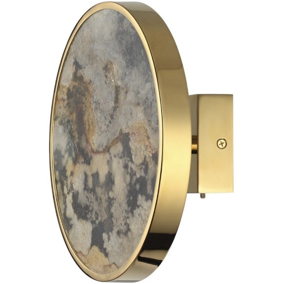 5079/15WL L-VISION ODL24 зол./серо-бежевый/металл/натур.камень/акрил Настенн.светильн. с переключ.цветов.темпер. LED 15W 3000К/4000K/6000K BERGI 5079/15WL L-VISION ODL24 зол./серо-бежевый/металл/натур.камень/акрил Настенн.светильн. с переключ.цветов.темпер. LED 15W 3000К/4000K/6000K BERGI