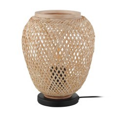 43263 Настол. лампа DEMBLEBY, 1x40W (E27), ?200, H1100, осн.?115, сталь, черный/дерево, натуральный