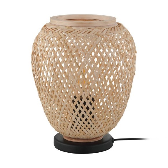 43263 Настол. лампа DEMBLEBY, 1x40W (E27), ?200, H1100, осн.?115, сталь, черный/дерево, натуральный