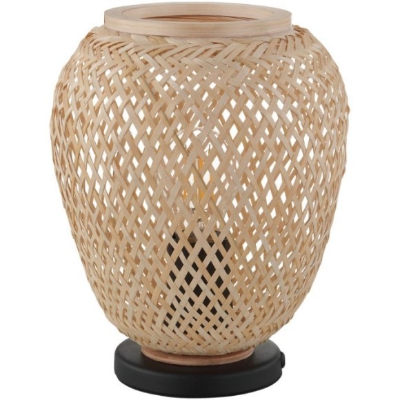 43263 Настол. лампа DEMBLEBY, 1x40W (E27), ?200, H1100, осн.?115, сталь, черный/дерево, натуральный