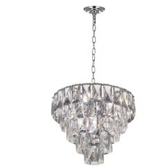 Хрустальная подвесная люстра Lumina Deco Reeli LDP 6004-400 CHR Хрустальная подвесная люстра Lumina Deco Reeli LDP 6004-400 CHR