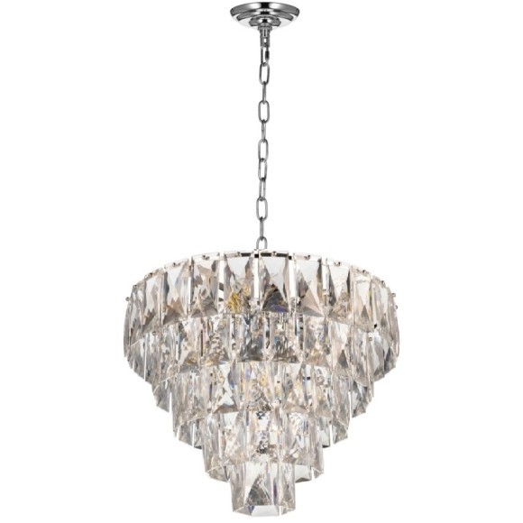 Хрустальная подвесная люстра Lumina Deco Reeli LDP 6004-400 CHR Хрустальная подвесная люстра Lumina Deco Reeli LDP 6004-400 CHR