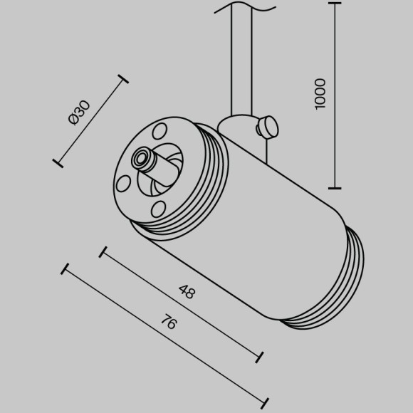 Прямой коннектор для системы Maytoni Shelf с вводом питания CA013IC-P-B