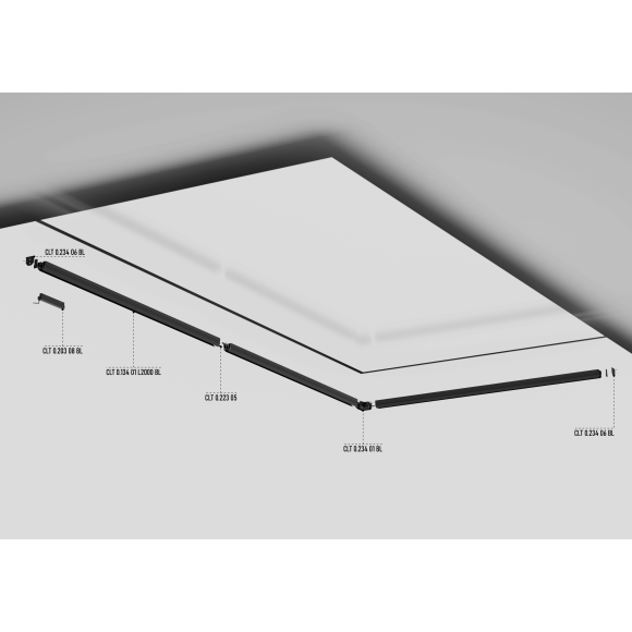 Встраиваемый магнитный трек Crystal Lux CLT 0.134 01 L2000 BL 1407/028