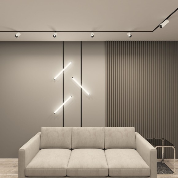 DK8041-BW+BK Трековый магнитный светодиодный SMART (TUYA, Алиса, Wi-Fi, пам. настроек) светильник Denkirs SMART 220V CRI90+ 3000-6000К 1500Лм 24° 20Вт