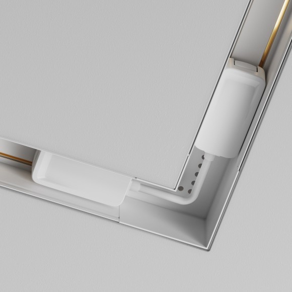 Коннектор угловой для встраиваемого в ГКЛ 12.5мм шинопровода Maytoni Radity TRA084CL-12W Коннектор угловой для встраиваемого в ГКЛ 12.5мм шинопровода Maytoni Radity TRA084CL-12W