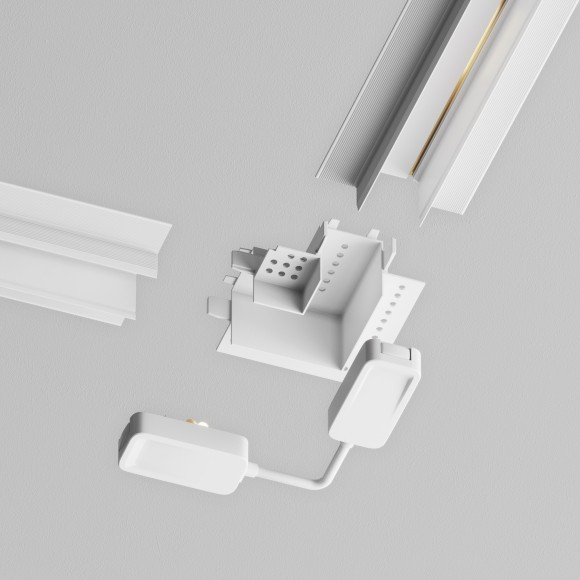 Коннектор угловой для встраиваемого в ГКЛ 12.5мм шинопровода Maytoni Radity TRA084CL-12W Коннектор угловой для встраиваемого в ГКЛ 12.5мм шинопровода Maytoni Radity TRA084CL-12W