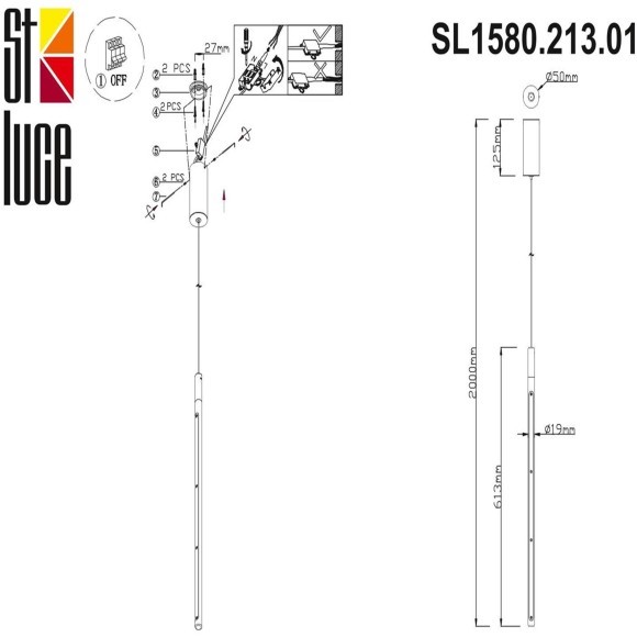 SL1580.213.01 Светильник подвесной ST-Luce Матовое золото/Белый LED 1*11W 3200K RALIO