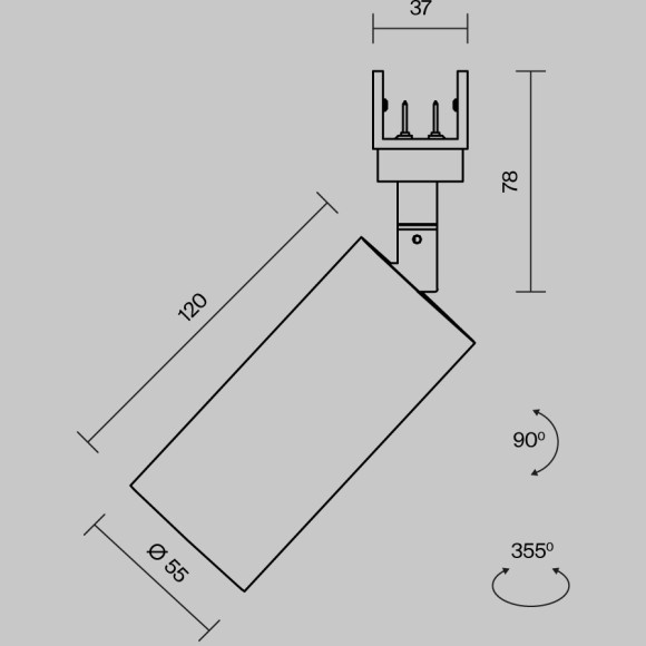 Уличный трековый светильник Outdoor O-TR01-1-S-16WW3K Уличный трековый светильник Outdoor O-TR01-1-S-16WW3K