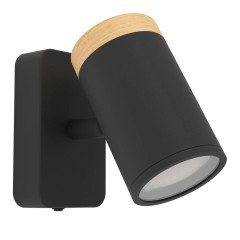 300001 Спот CONSUMA, 1X3W(GU10), IP44,сталь, дерево, черный, коричневый 300001 Спот CONSUMA, 1X3W(GU10), IP44,сталь, дерево, черный, коричневый