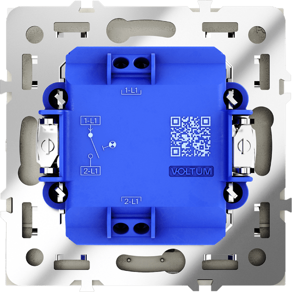 Выключатель встраиваемый VOLTUM S70 одноклавишный с подсветкой 10А, (шелк)