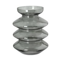 421355 BEVATO Декоративная ваза, стекло, серый, H280, Ø220