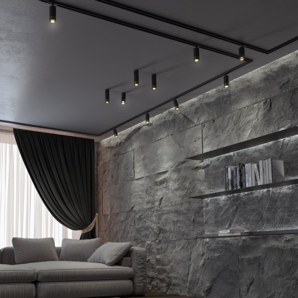 Однофазный двужильный трековый светильник Novotech 370863 SLIM под сменную лампу GU10