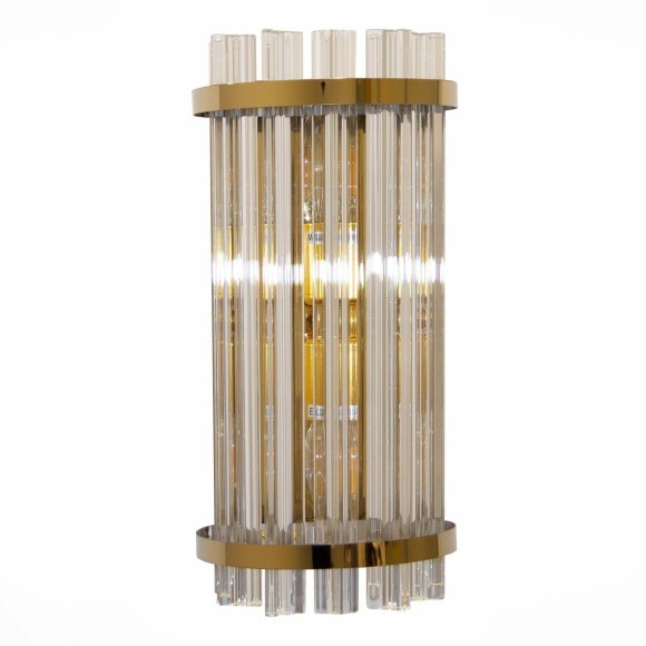 SL1179.201.02 ST Luce AREZZO Настенное бра, E14,2х40W, золотистый/золотистый, прозрачный SL1179.201.02 ST Luce AREZZO Настенное бра, E14,2х40W, золотистый/золотистый, прозрачный