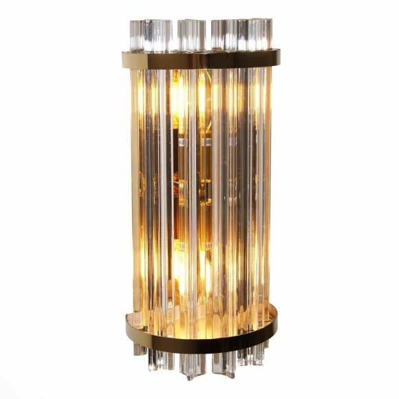 SL1179.201.02 ST Luce AREZZO Настенное бра, E14,2х40W, золотистый/золотистый, прозрачный SL1179.201.02 ST Luce AREZZO Настенное бра, E14,2х40W, золотистый/золотистый, прозрачный