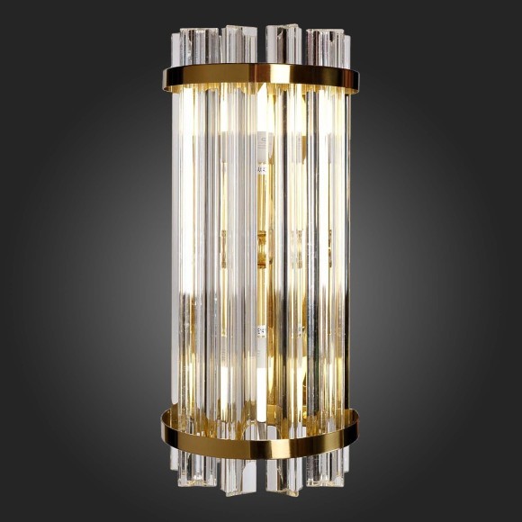SL1179.201.02 ST Luce AREZZO Настенное бра, E14,2х40W, золотистый/золотистый, прозрачный SL1179.201.02 ST Luce AREZZO Настенное бра, E14,2х40W, золотистый/золотистый, прозрачный