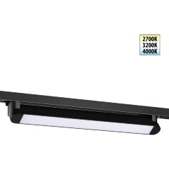 359796 PORT NT25 264 черный Светильник однофазный трехжильный трековый с переключ. цв. температуры IP20 LED 24W 180-265V 2700К/3200К/4000К ITER