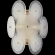 Crystal Lux DANDELION AP2 GOLD 4060/402 Бра настенное дизайнерское золото белое, лампы 2xE14 макс. 40Вт, декоративный светильник на стену, без выключателя