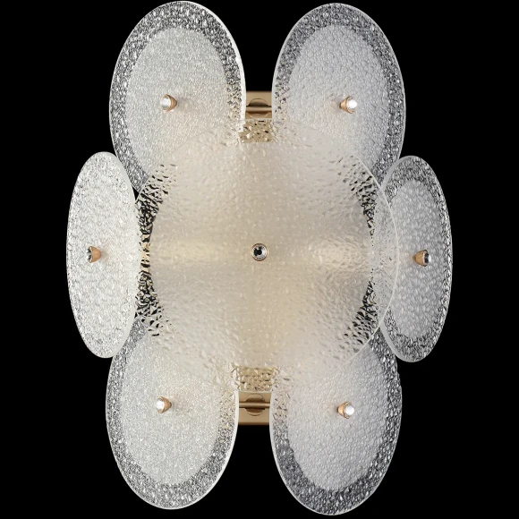 Crystal Lux DANDELION AP2 GOLD 4060/402 Бра настенное дизайнерское золото белое, лампы 2xE14 макс. 40Вт, декоративный светильник на стену, без выключателя