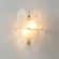 Crystal Lux DANDELION AP2 GOLD 4060/402 Бра настенное дизайнерское золото белое, лампы 2xE14 макс. 40Вт, декоративный светильник на стену, без выключателя