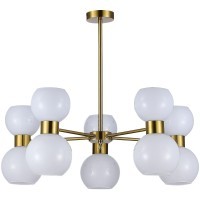 SLE1138-302-10 Светильник потолочный Латунь/Белый E27 10*60W THONET