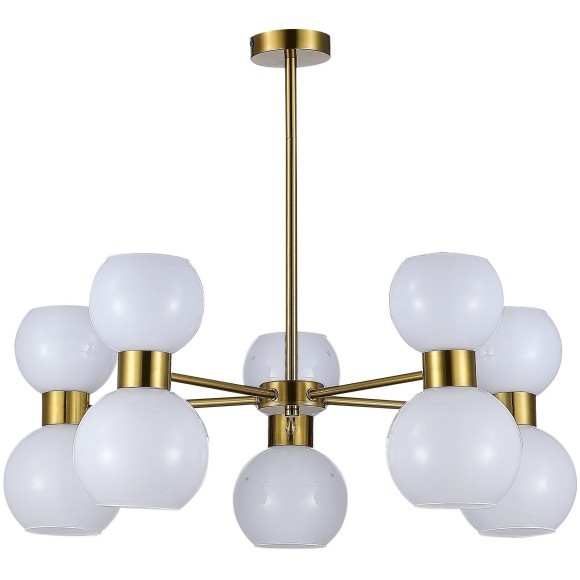 SLE1138-302-10 Светильник потолочный Латунь/Белый E27 10*60W THONET