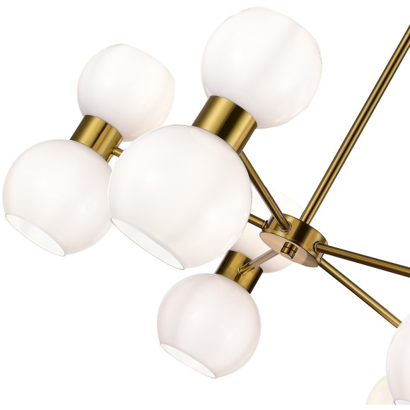 SLE1138-302-10 Светильник потолочный Латунь/Белый E27 10*60W THONET