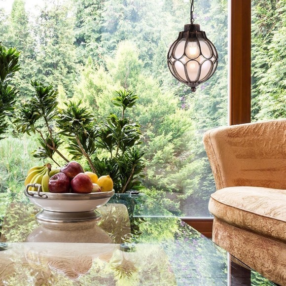 Уличный подвесной светильник Maytoni O024PL-01G Via IP44 под лампу 1xE27 60W