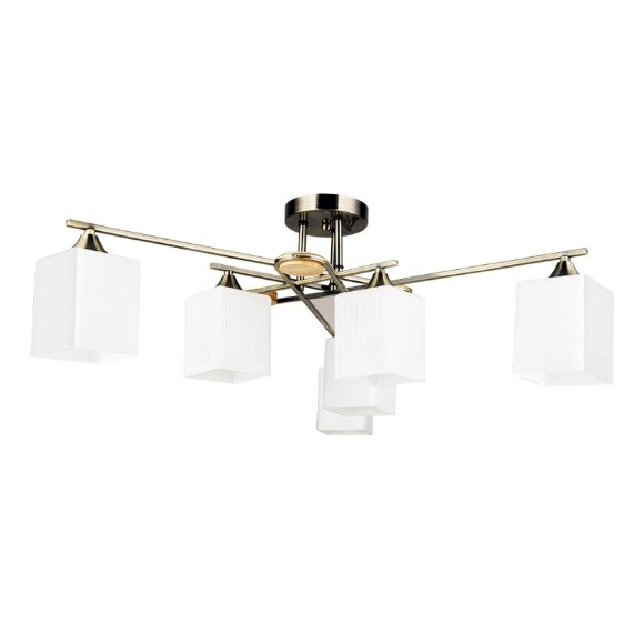 Потолочная люстра с 6 стеклянными плафонами под лампы цоколя E27 Arte Lamp LARGO A4497PL-6AB