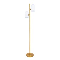 Торшер с 2 стеклянными плафонами, лампами E14 и ножным выключателем Arte Lamp CASSEL A5454PN-2PB