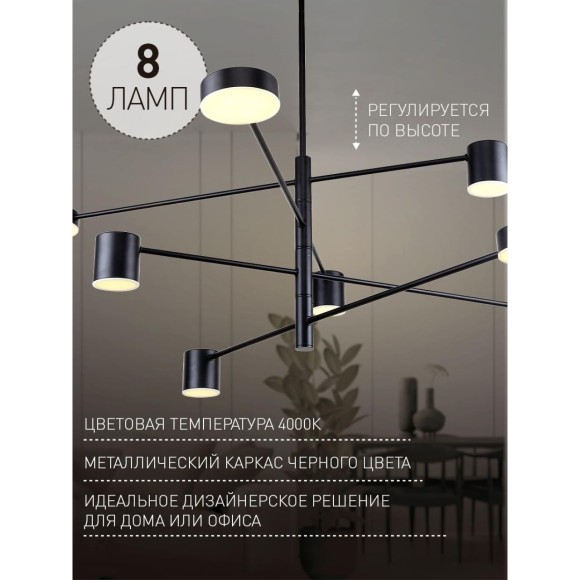 Потолочная люстра Ducan 3094-8P