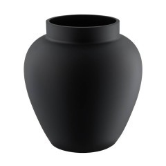 421209 ASINDRO Ваза декоративная стеклянная черная H235, Ø220