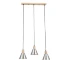 Arte Lamp Lancaster A5891SP-3BK Тройной подвесной современный светильник с 3 янтарными плафонами из стекла диаметром 15 см, основание из натурального светлого дерева, высота провода 100 см, лампы E27 3шт до 60Вт IP20 220В
