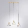 Arte Lamp Lancaster A5891SP-3BK Тройной подвесной современный светильник с 3 янтарными плафонами из стекла диаметром 15 см, основание из натурального светлого дерева, высота провода 100 см, лампы E27 3шт до 60Вт IP20 220В