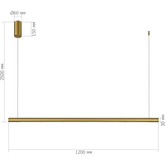 SL6238.303.01 Светильник подвесной ST-Luce латунь/латунь LED 1*20W 4000K PARILLA