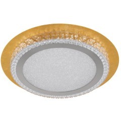 33631 Светодиодный светильник потолочный URBANIA Ø350, 18W(LED), 3000K, 1800lm, стекло, золотой/кристалл 33631 Светодиодный светильник потолочный URBANIA Ø350, 18W(LED), 3000K, 1800lm, стекло, золотой/кристалл
